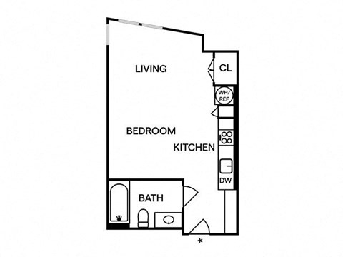 Sentral East Austin 1630 S2 Studio Floor Plan
